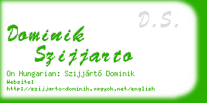 dominik szijjarto business card